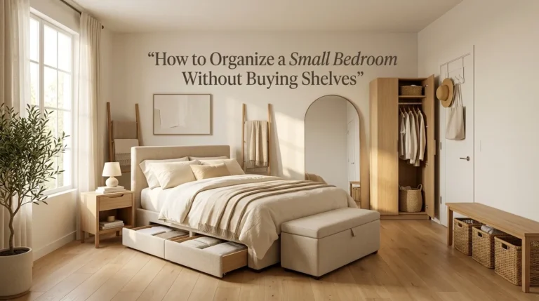 How to Organize a Small Bedroom Without Buying Shelves