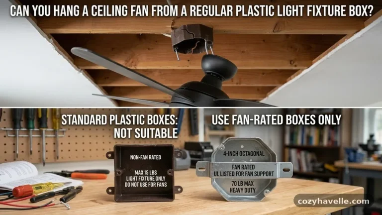 Can You Hang a Ceiling Fan from a Regular Plastic Light Fixture Box?