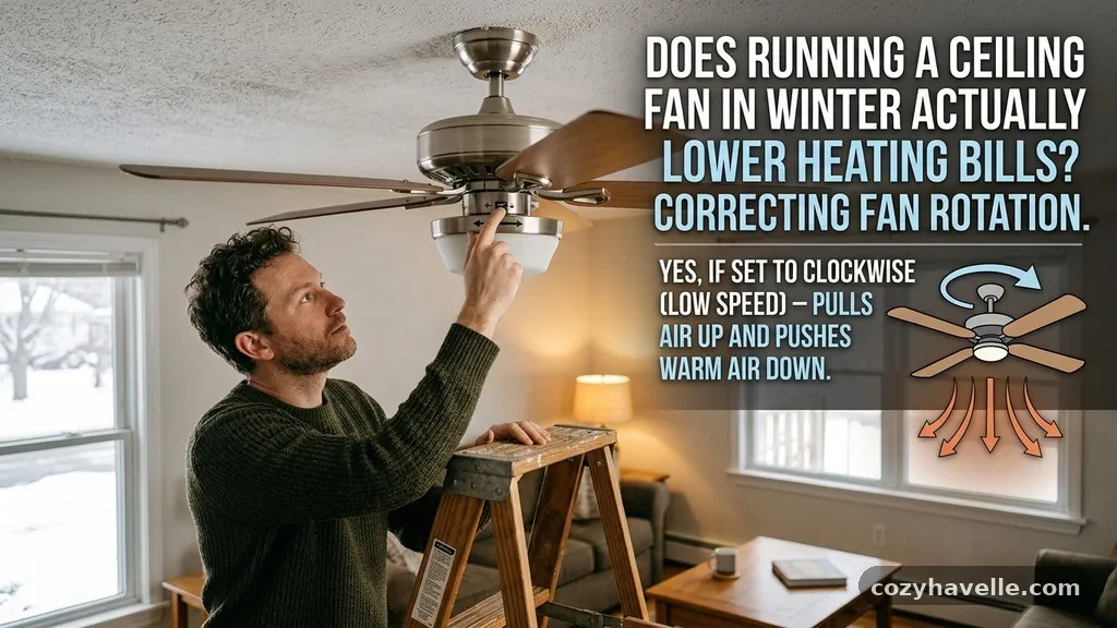 Correcting the Fan Rotation - Does Running a Ceiling Fan in Winter Actually Lower Heating Bills?