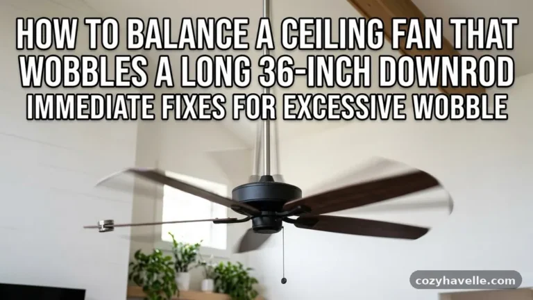 How to Balance a Ceiling Fan That Wobbles on a Long 36-Inch Downrod