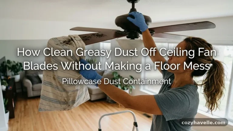 How to Clean Greasy Dust Off Ceiling Fan Blades Without Making a Floor Mess