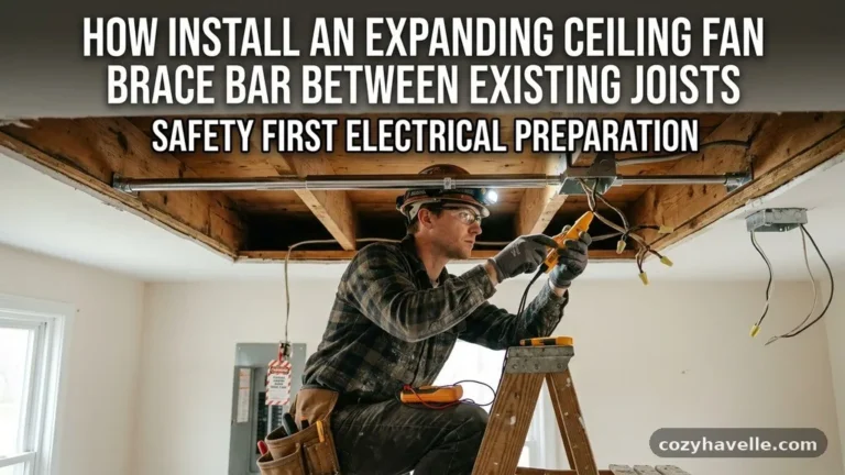 How to Install an Expanding Ceiling Fan Brace Bar Between Existing Joists